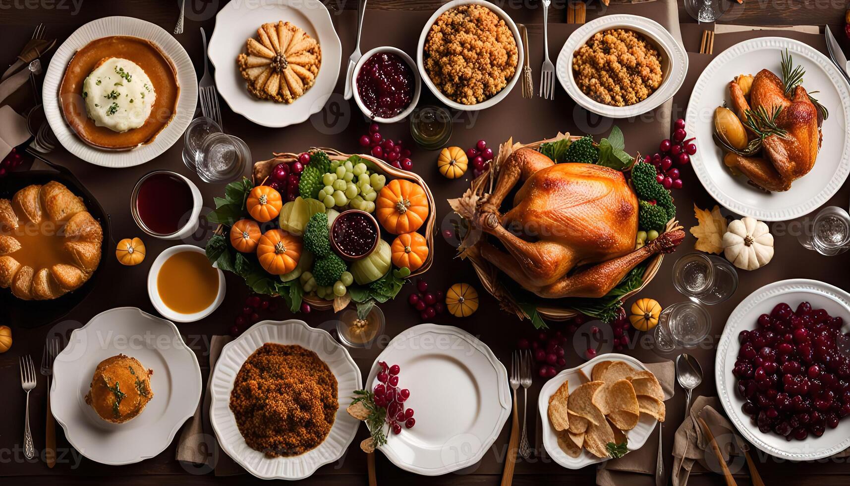 Thanksgiving Dinner Table photo