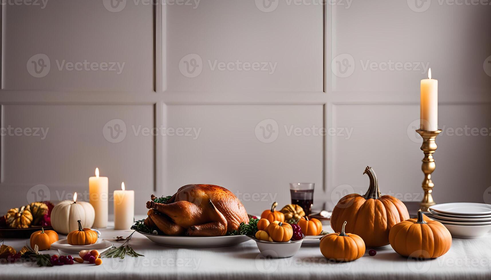 Thanksgiving Feast Table Setting photo