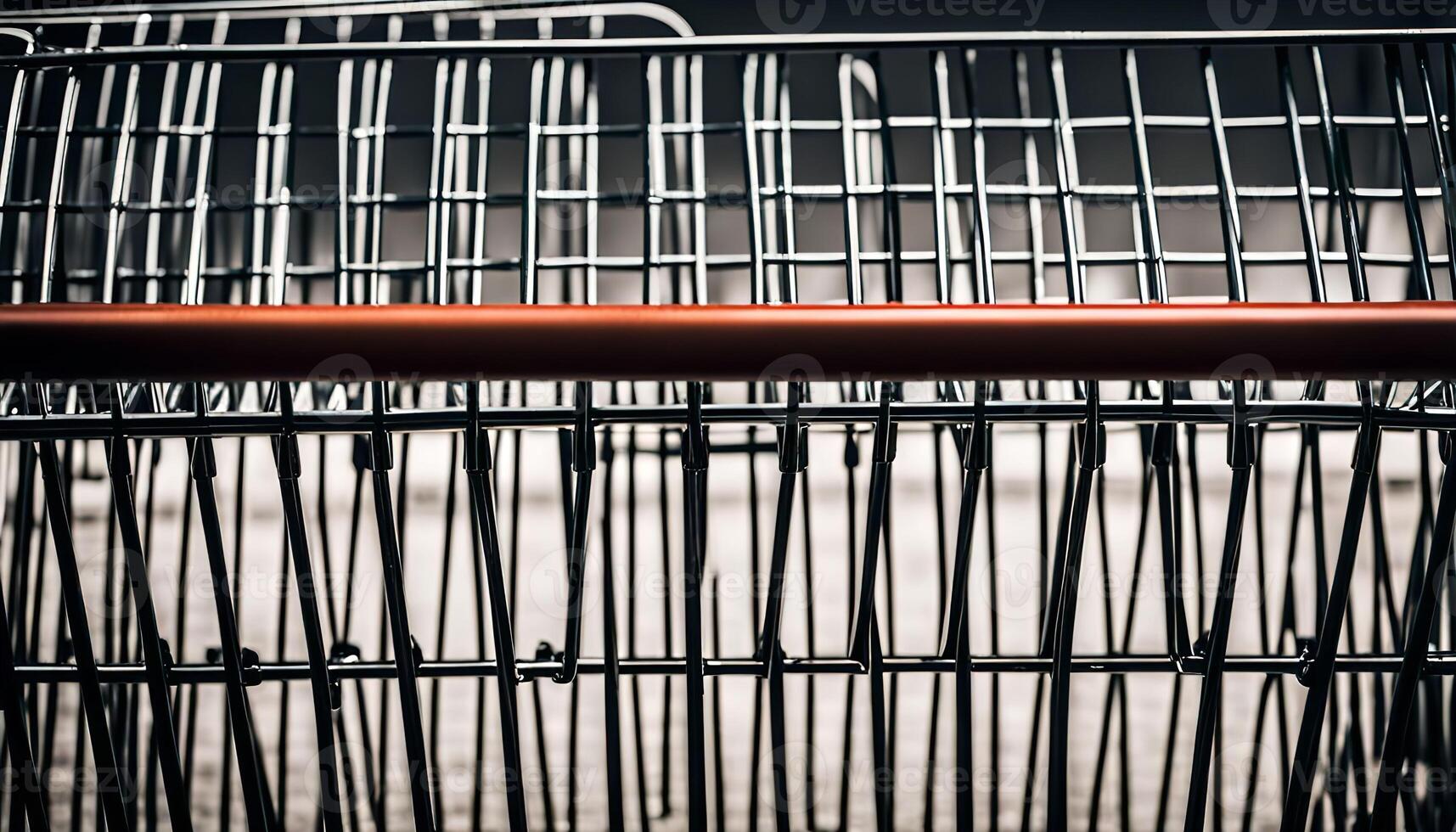 Close-up of a shopping cart frame photo