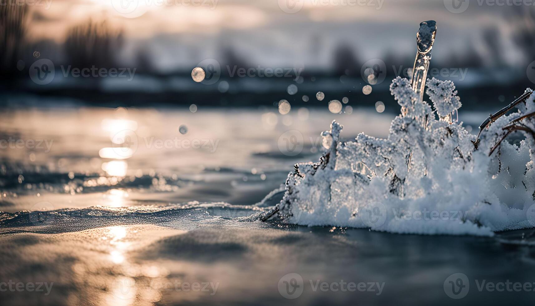 Frozen Branch in Winter photo