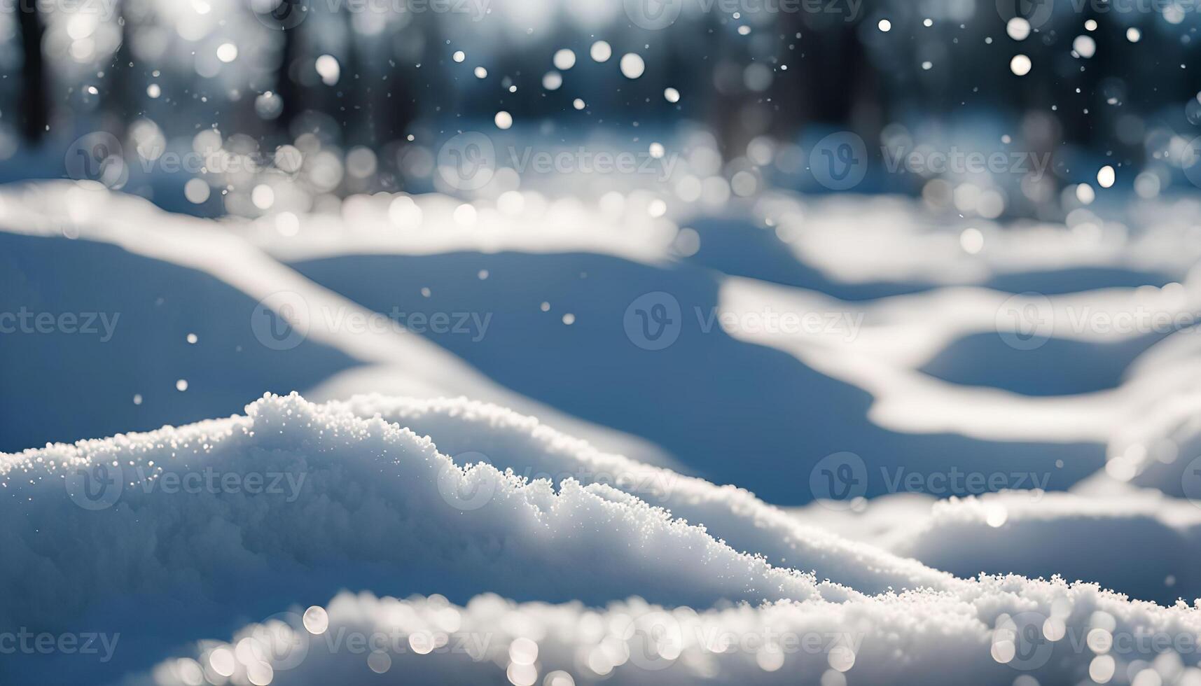 Snowy Landscape with Falling Snow photo