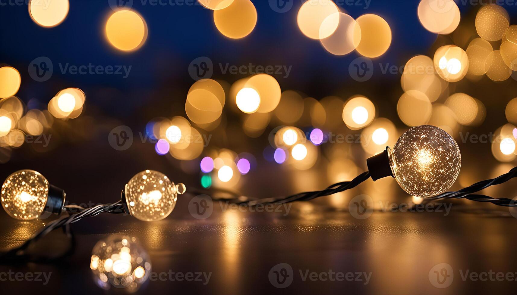 String Lights A Close-Up of Glowing Bulbs photo