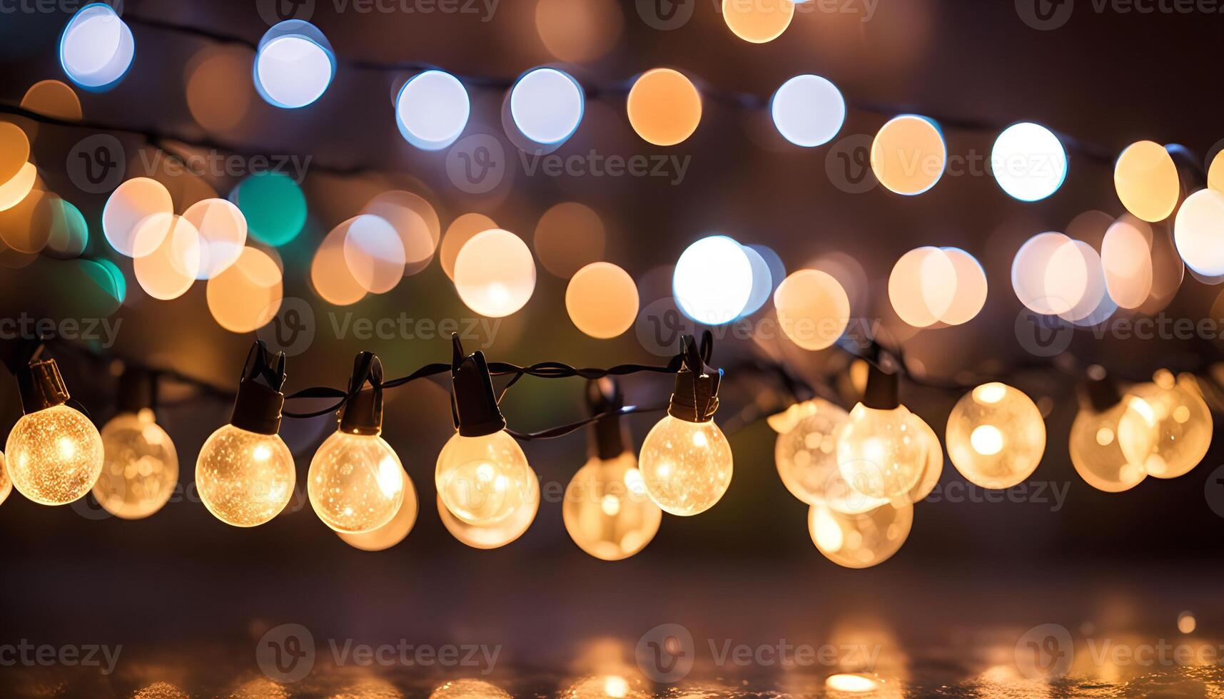 String Lights at Night photo