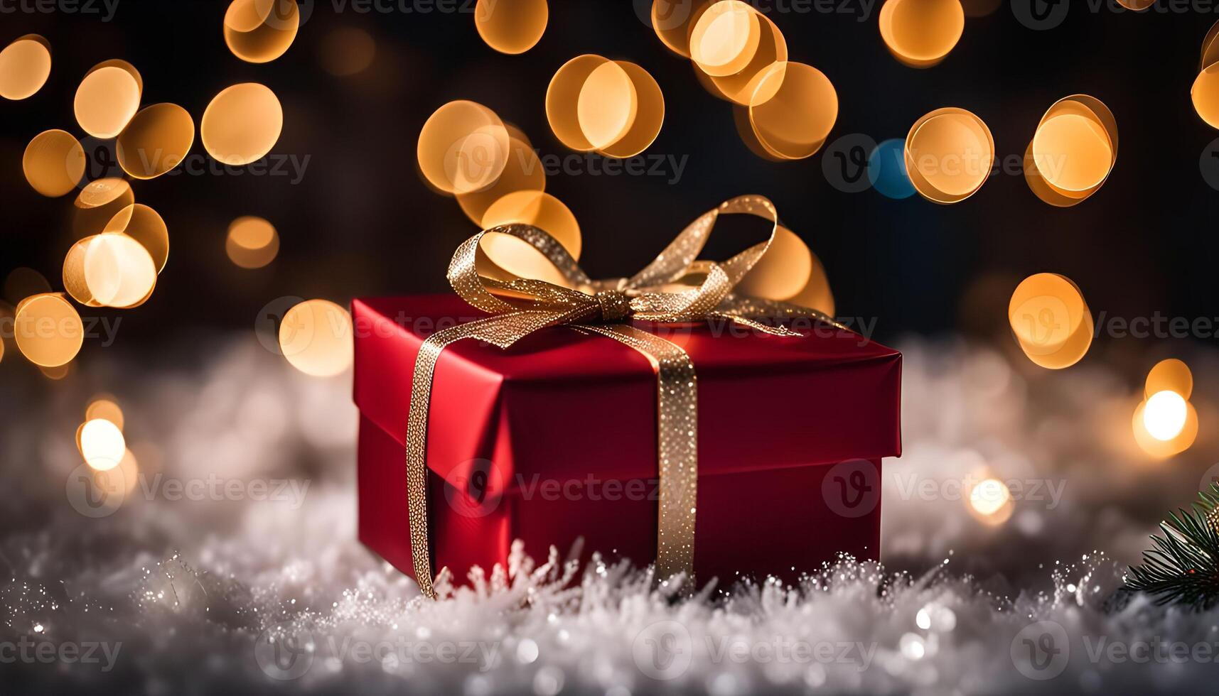 Christmas Gift Box with Lights photo