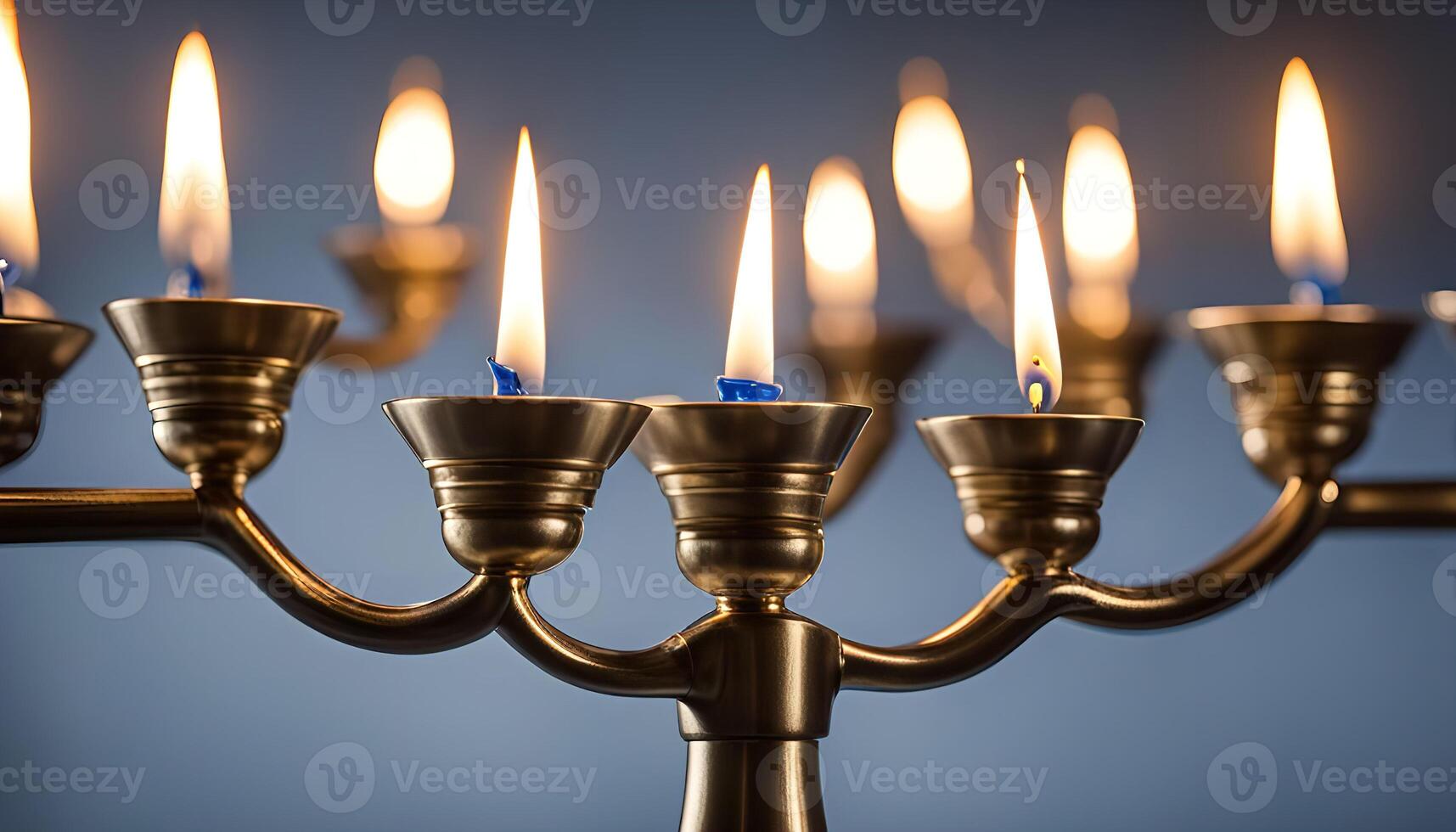 Illuminated Menorah for Hanukkah Celebration photo