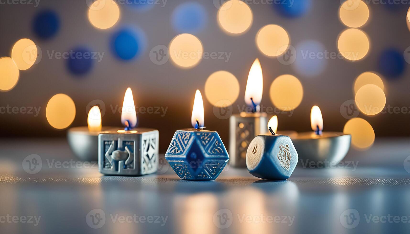 Candles with a Bokeh Background photo