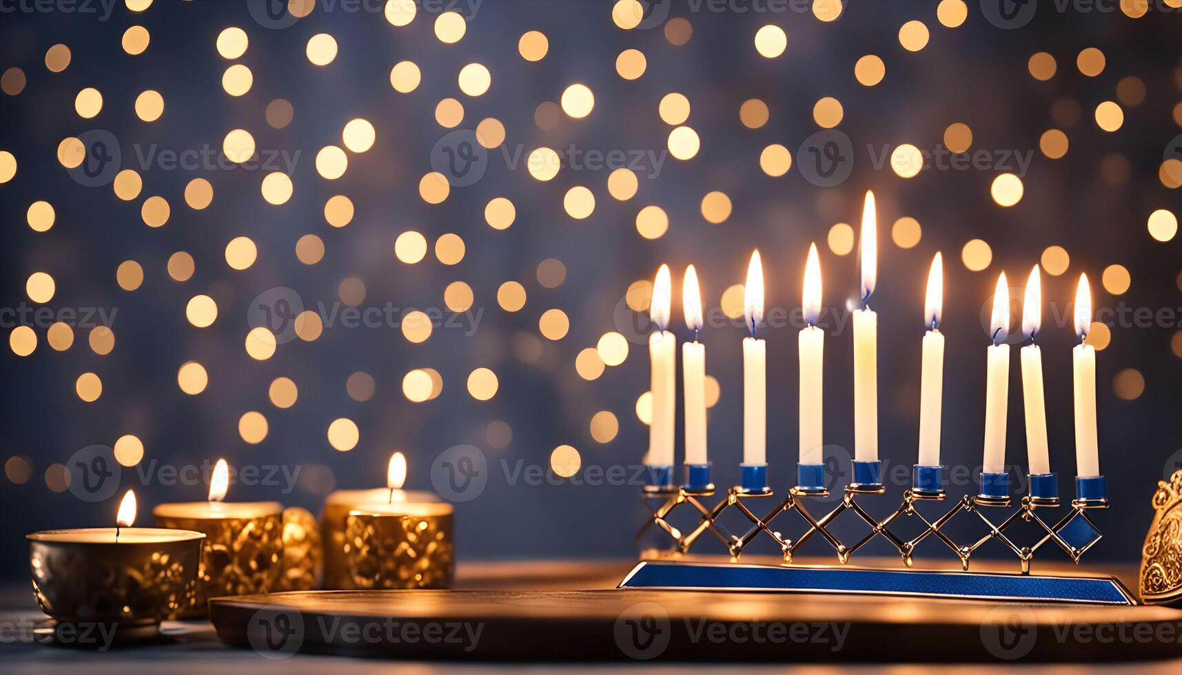 Candles for Hanukkah photo