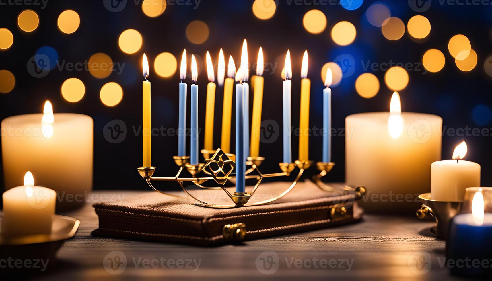 Menorah Candles jewish photo