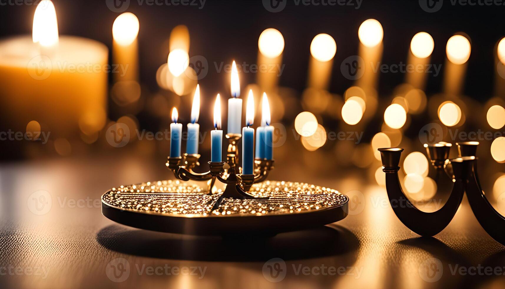 Candles for Hanukkah photo