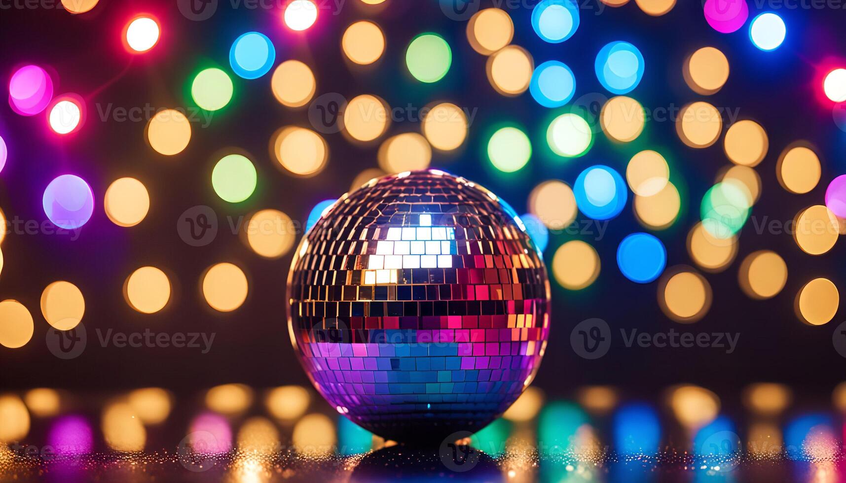Disco Ball with Bokeh Lights photo