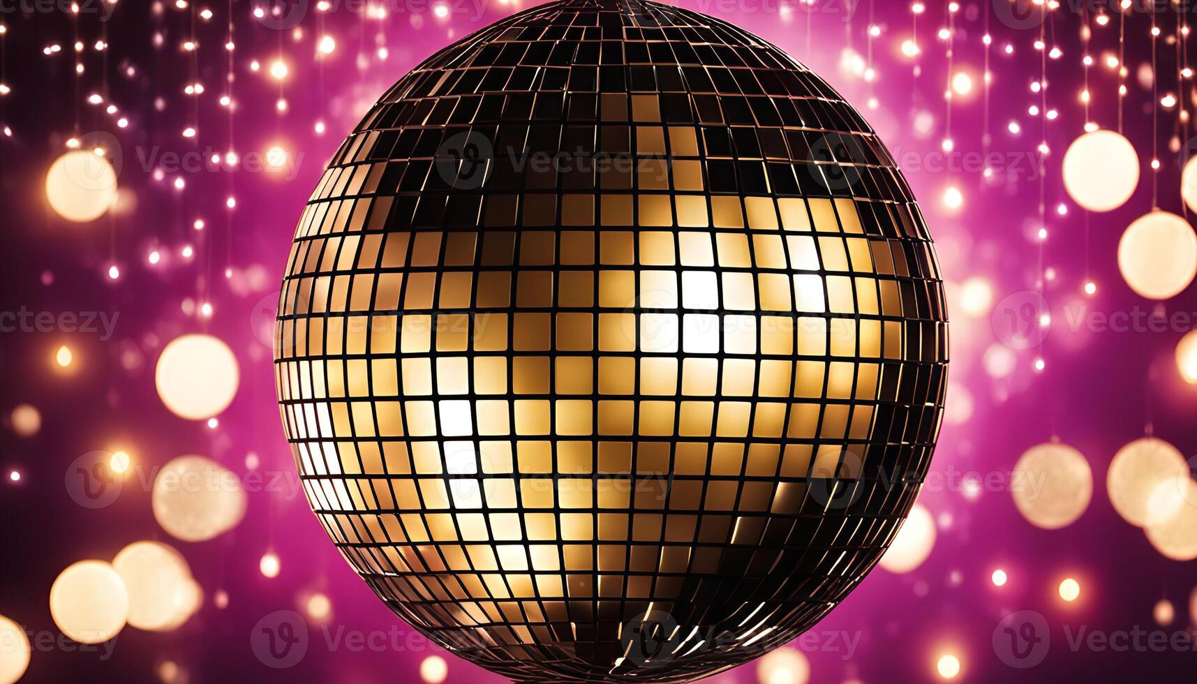 Disco Ball with Purple and White Lights photo