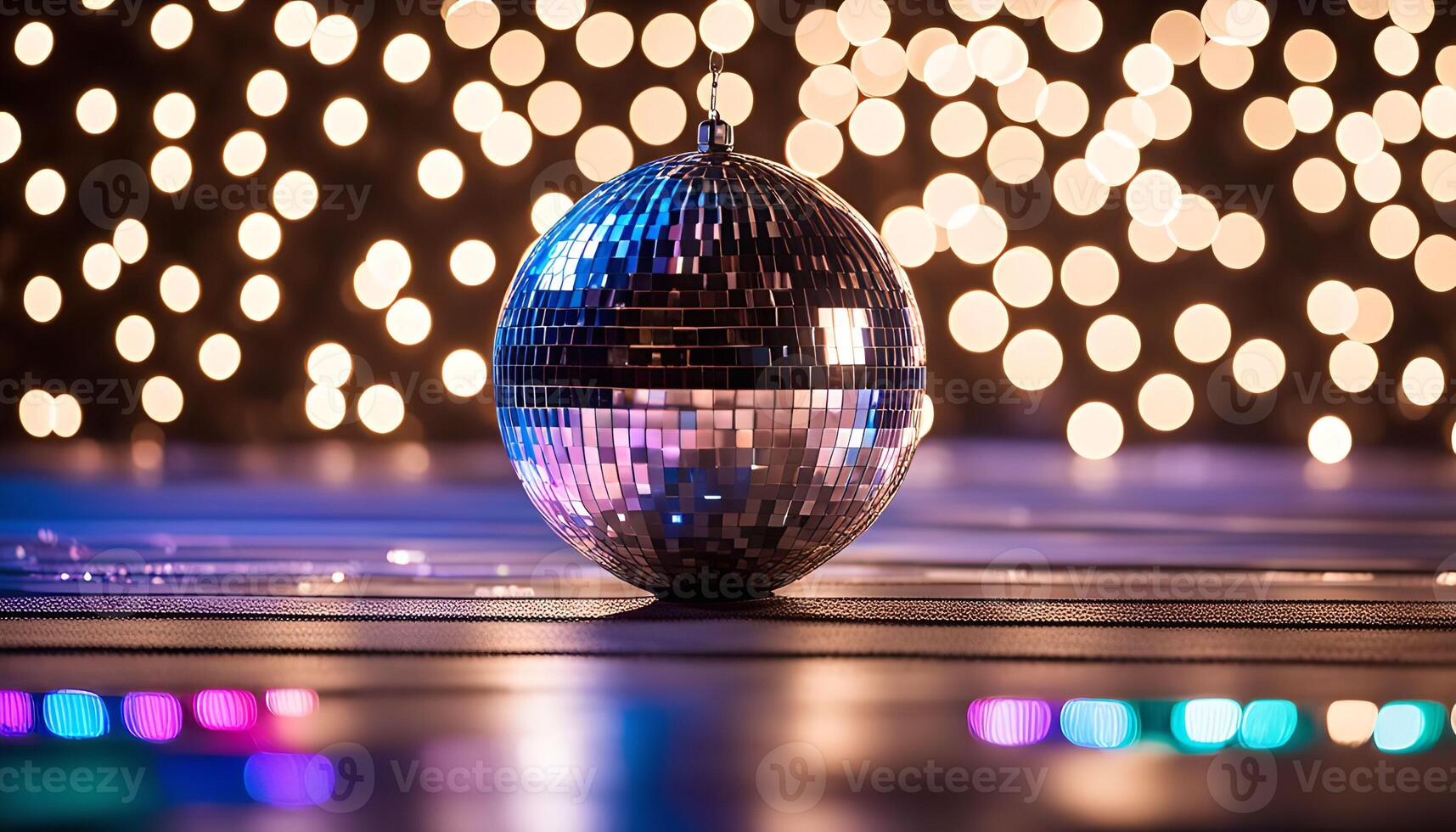 Disco Ball with Bokeh Lights photo