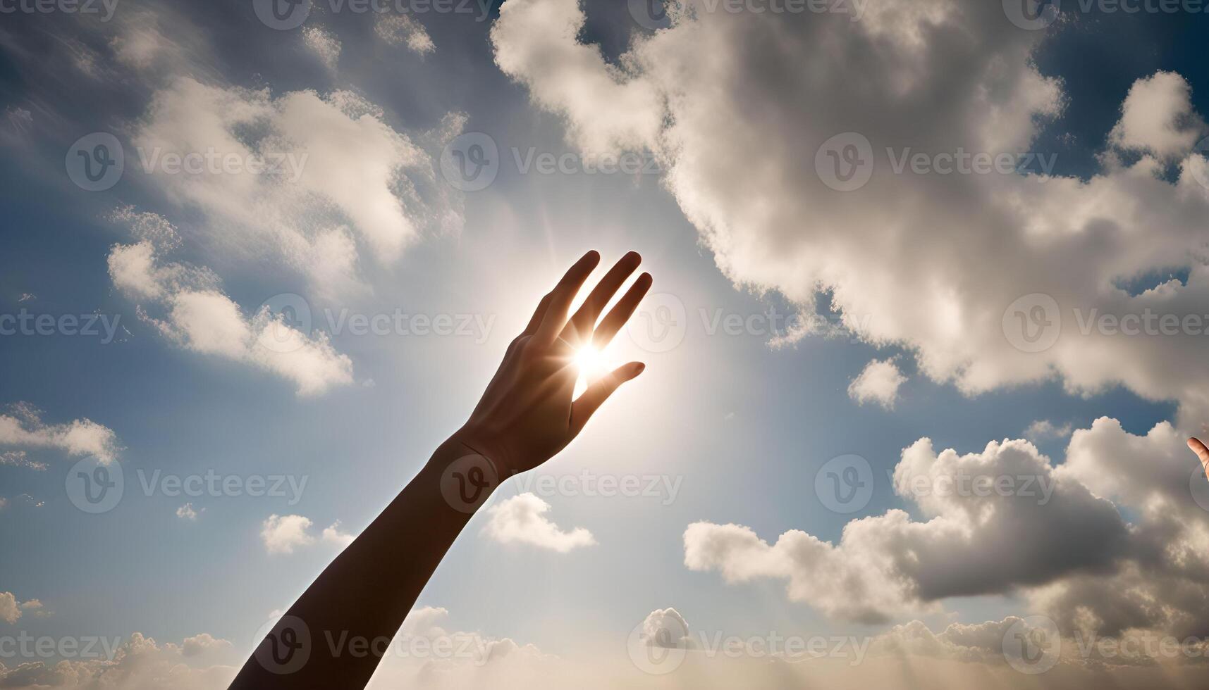 Hand Reaching For The Sun photo
