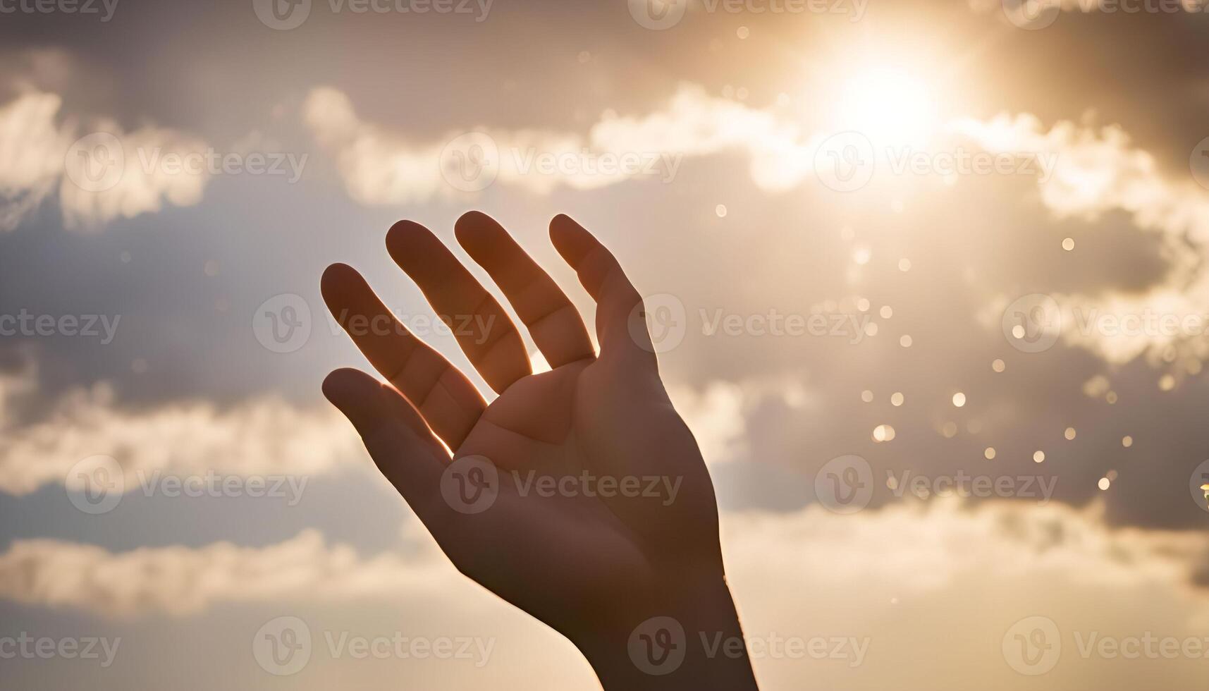 Hand Reaching for the Sun photo