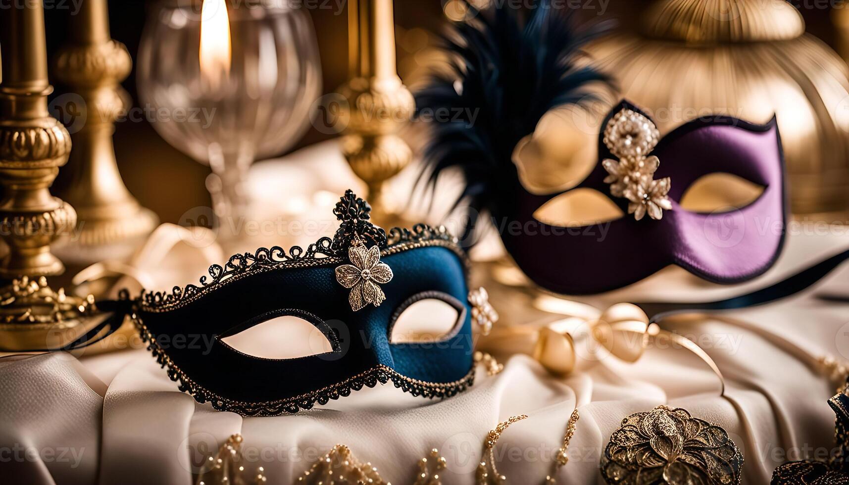 Two Elegant Venetian Masks photo