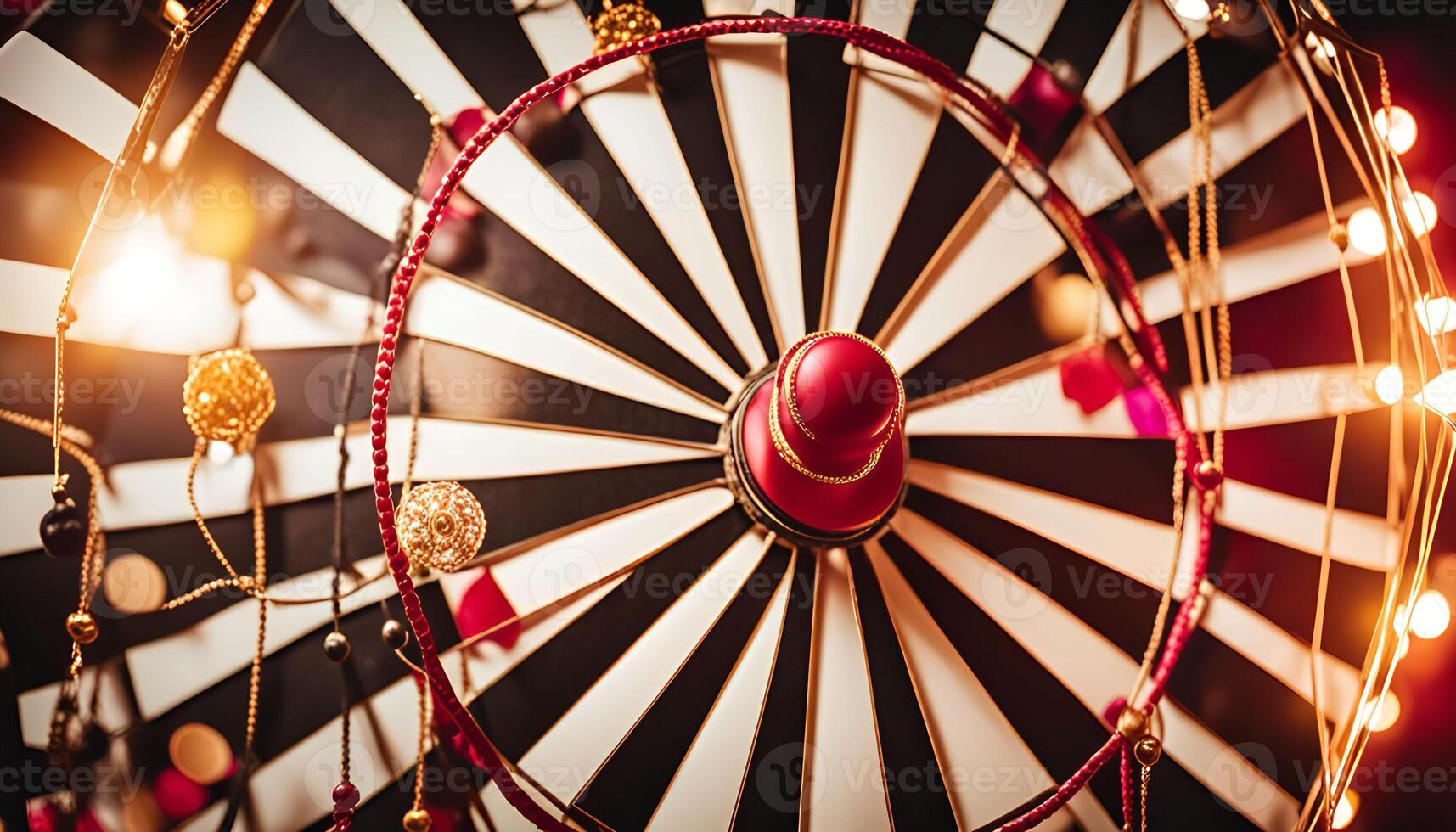 Close-up of a Black and White Wheel of Fortune photo