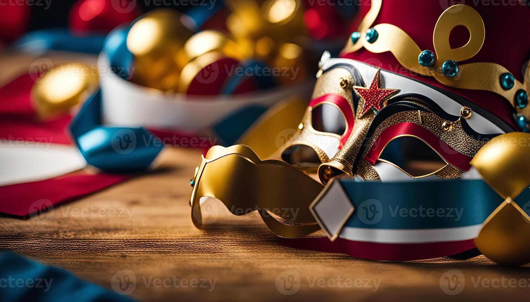 Carnival Mask with Gold Details photo