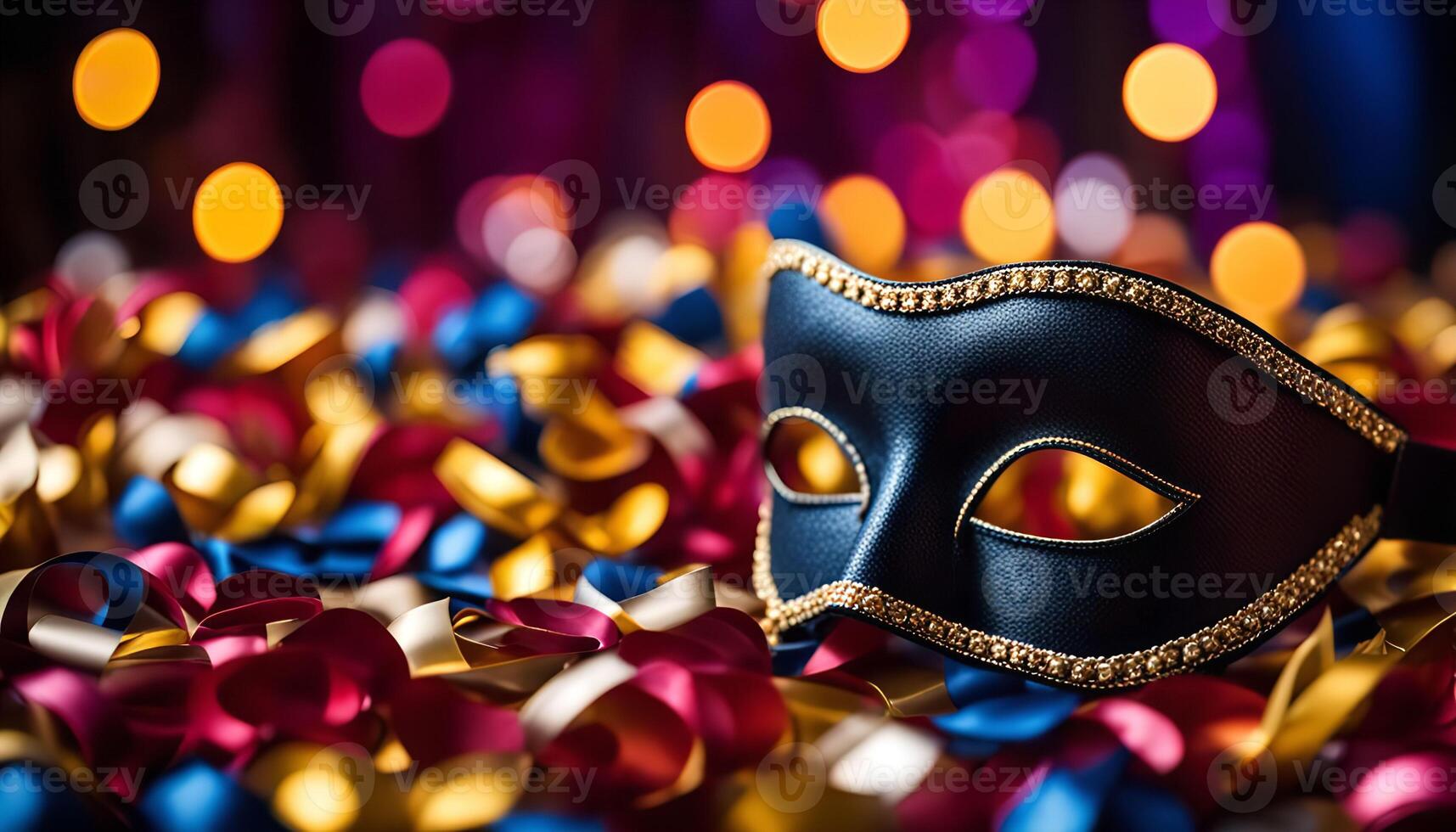 Masquerade Mask with Confetti photo