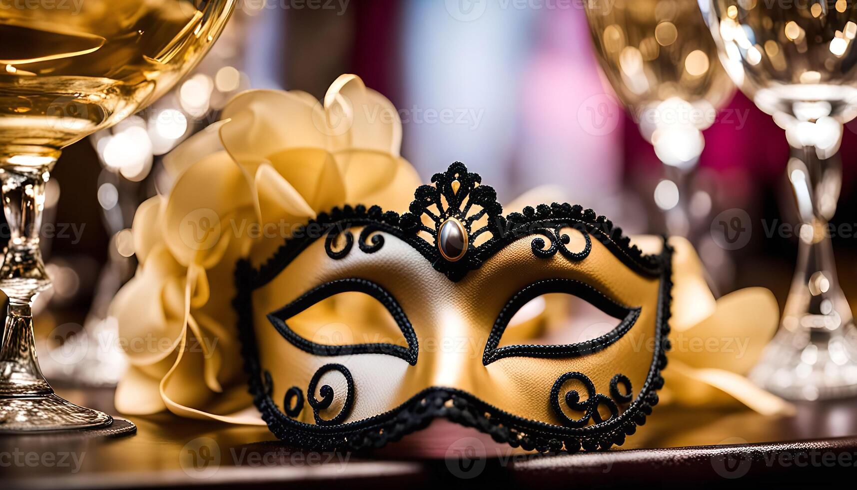Elegant Golden Venetian Mask photo