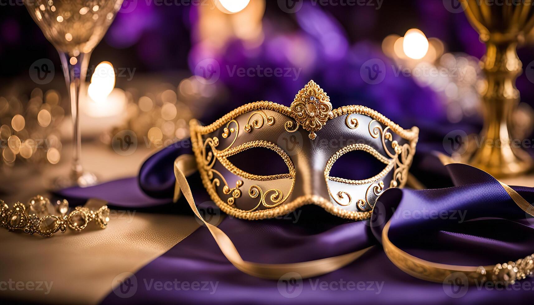 Elegant Venetian Masquerade Mask photo