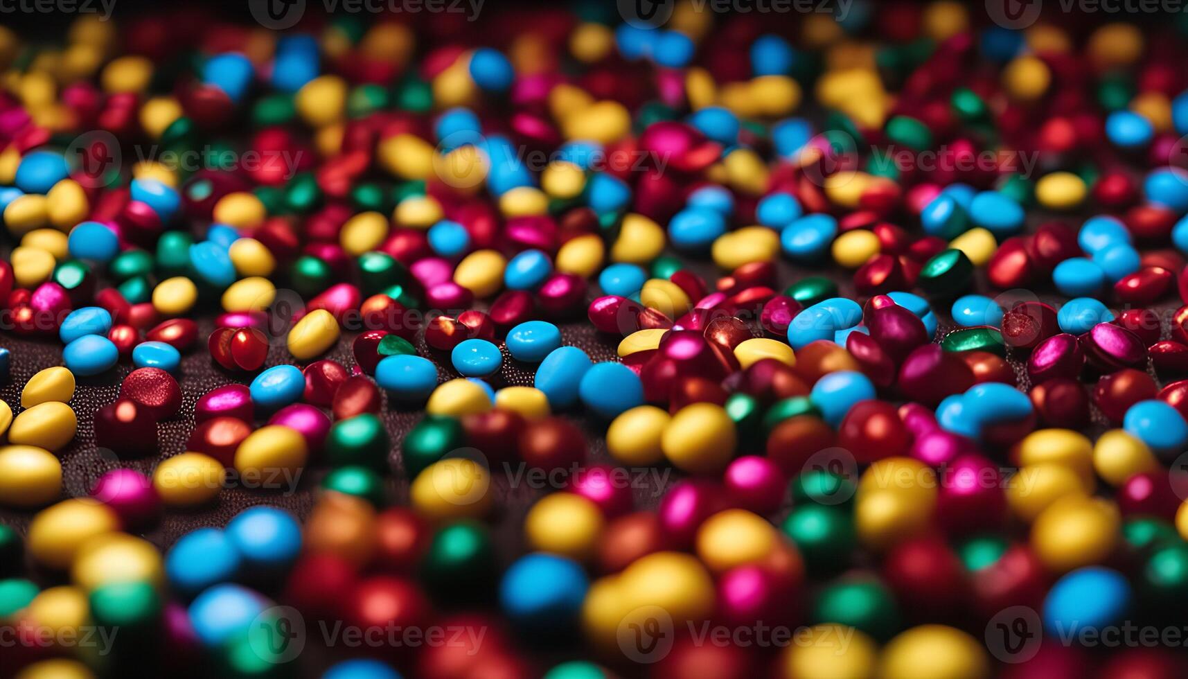 Colorful Candy on Dark Background photo