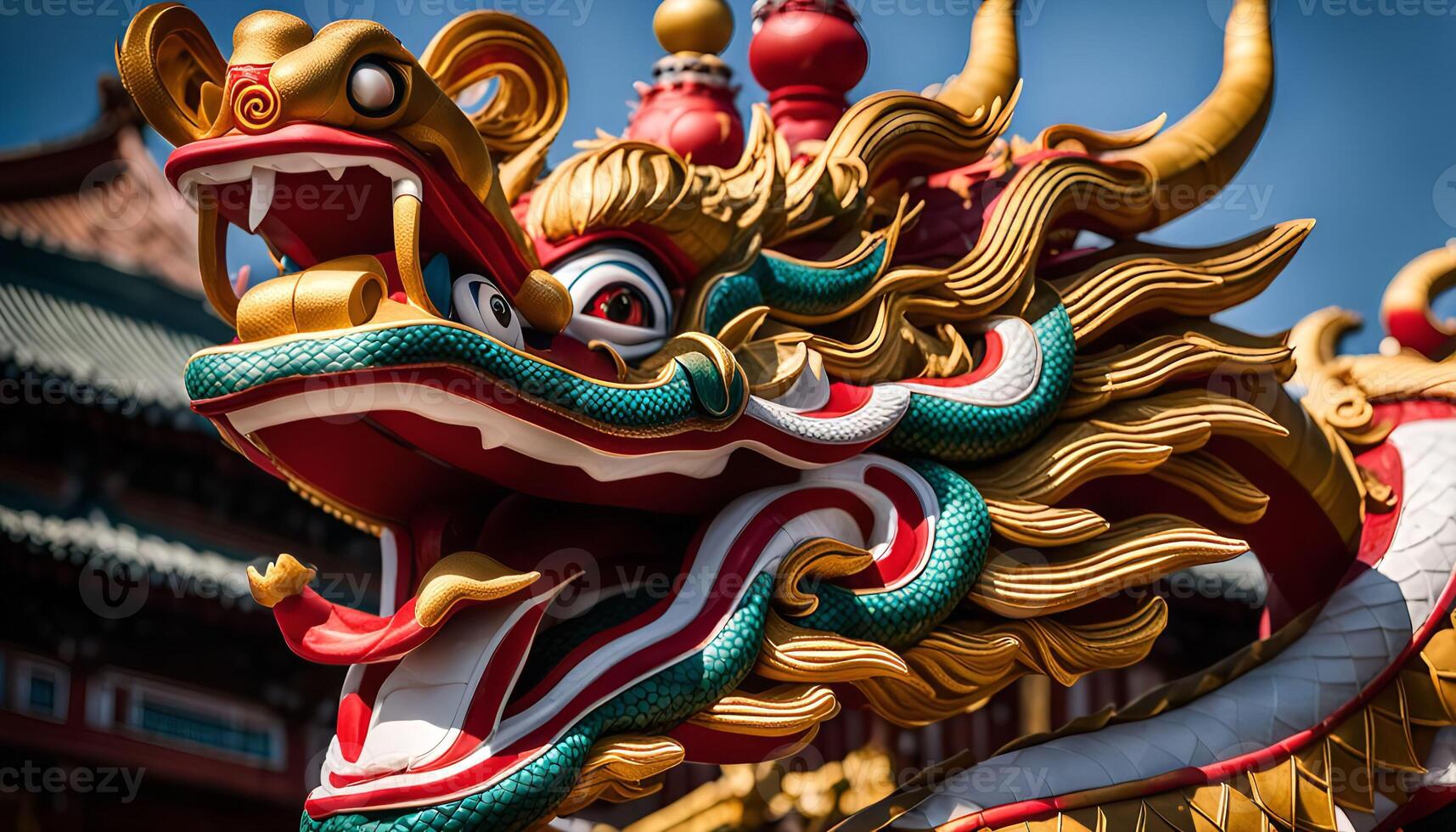 Dragon Statue in China photo