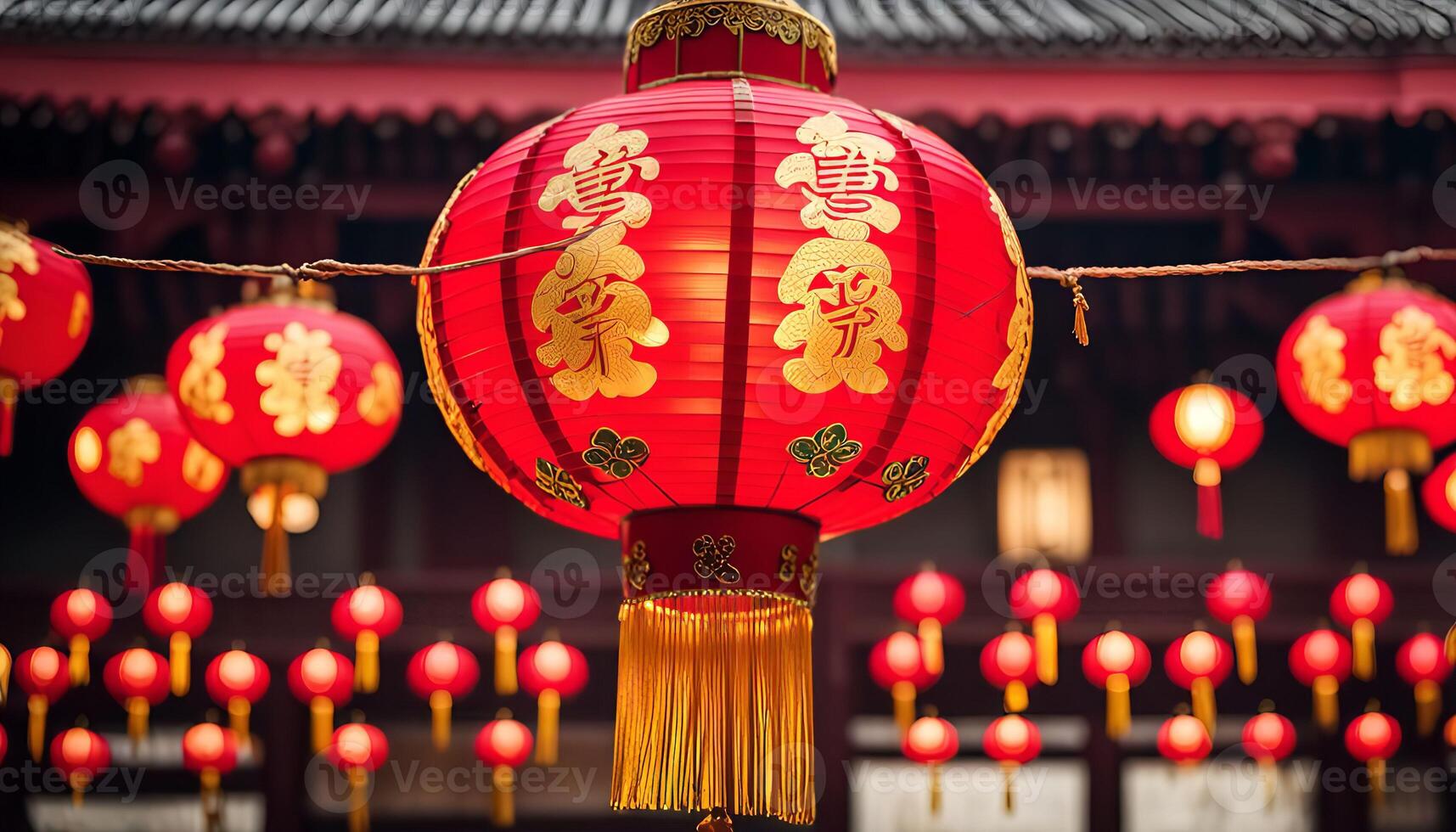 Red Chinese Lanterns photo