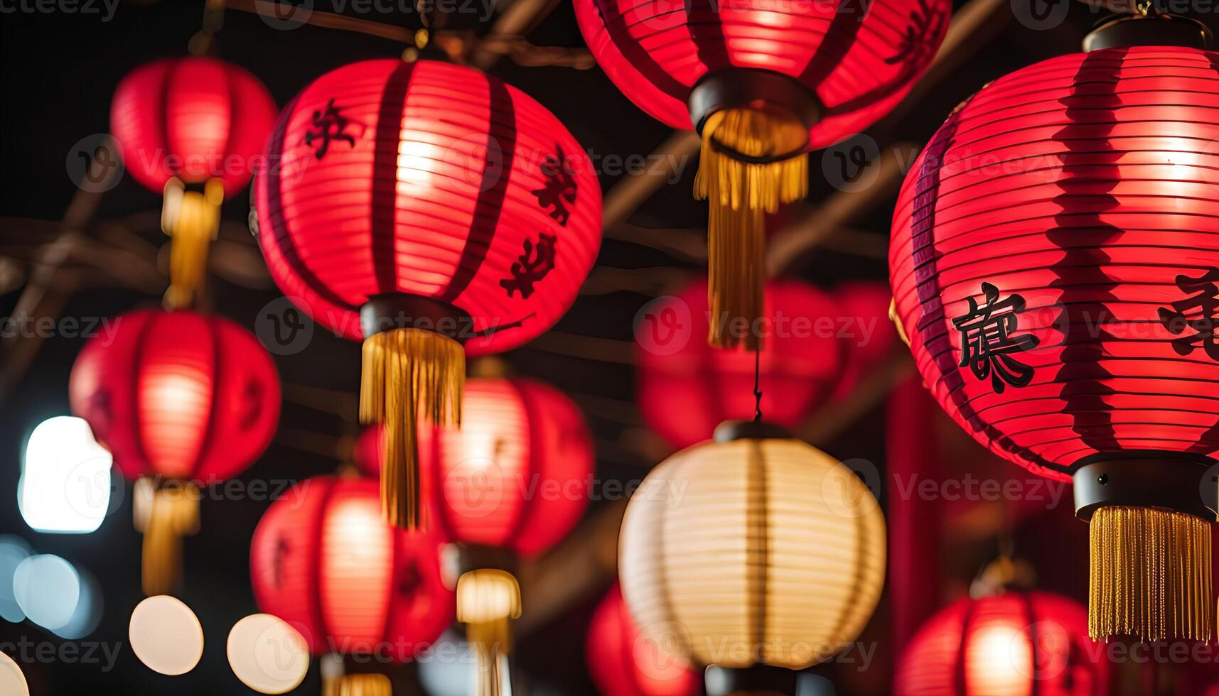 Red Chinese Lanterns photo