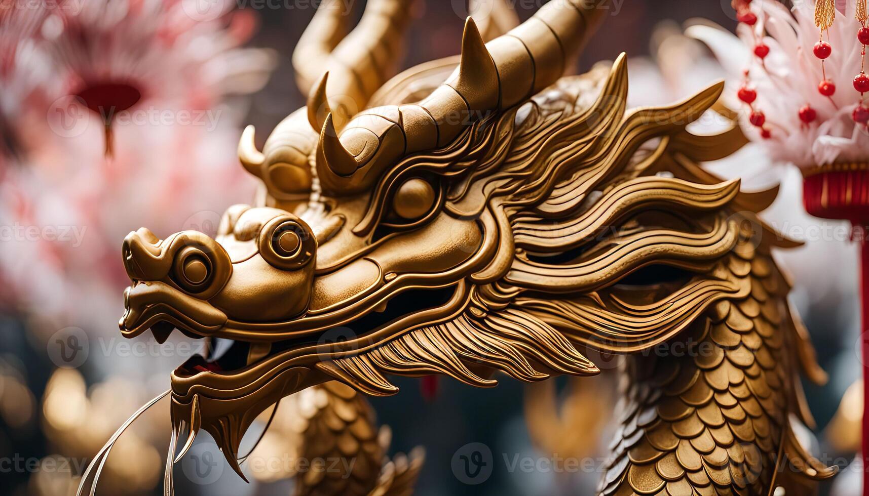 Golden Dragon Statue photo