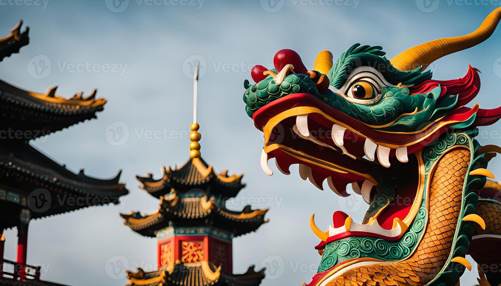 Chinese Dragon Sculpture photo