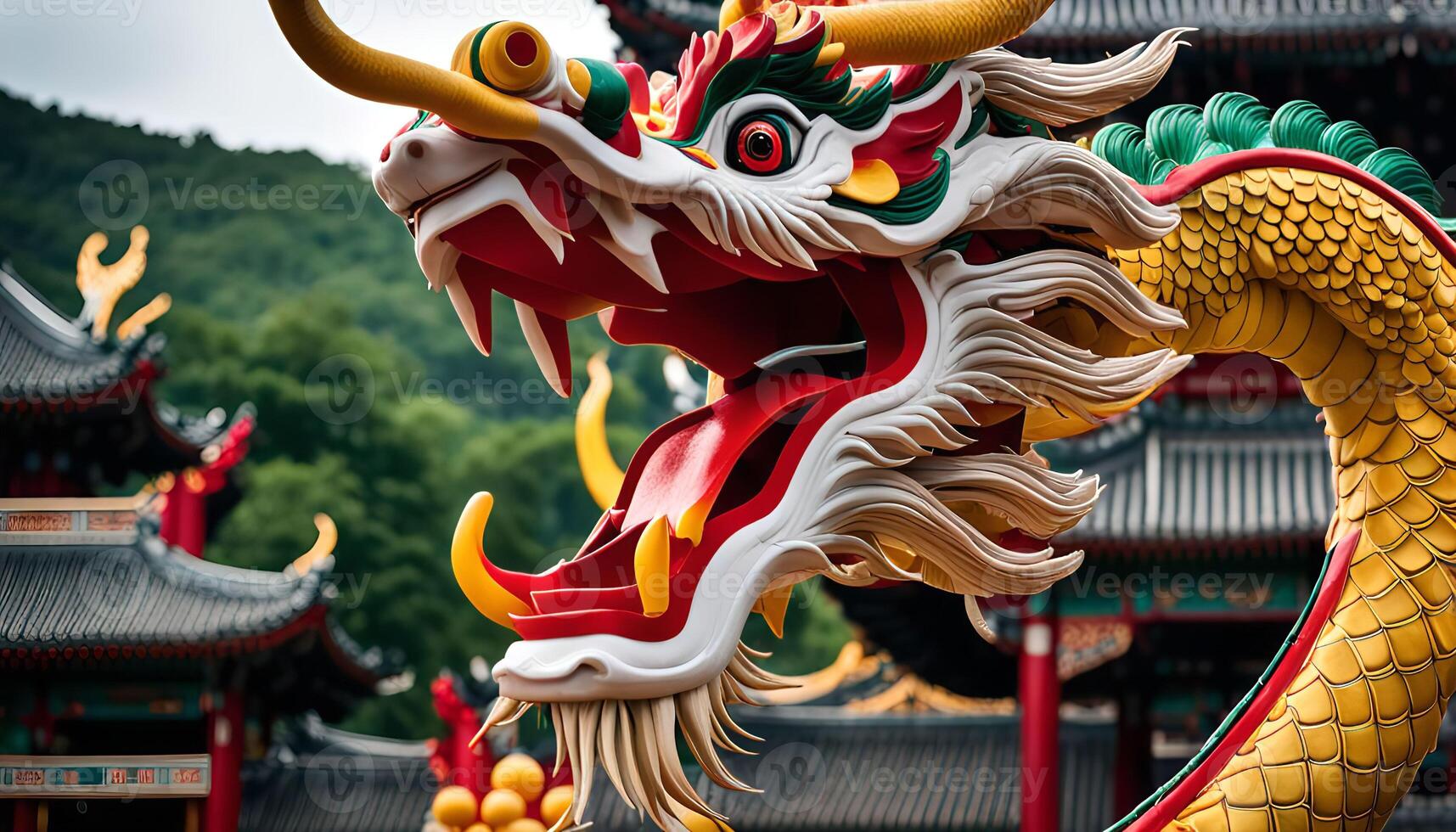 Dragon Statue in China photo