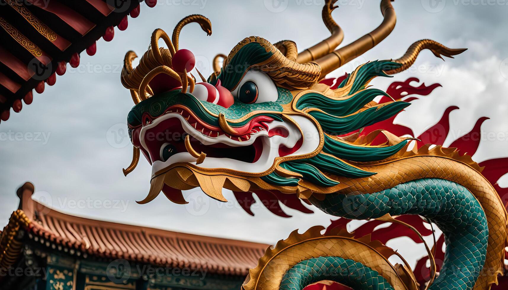 Dragon Statue in China photo