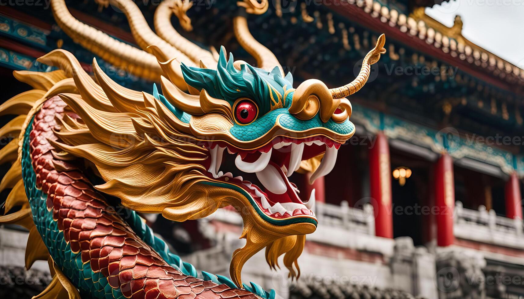 Chinese Dragon Statue photo