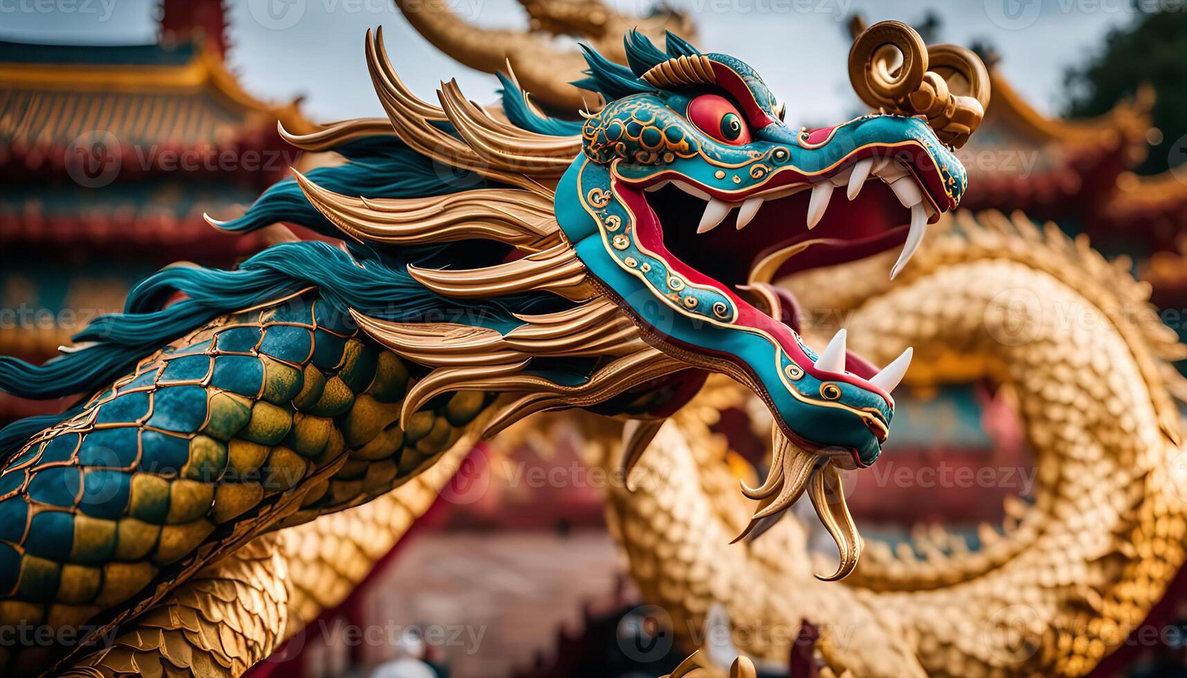 Chinese Dragon Statue photo