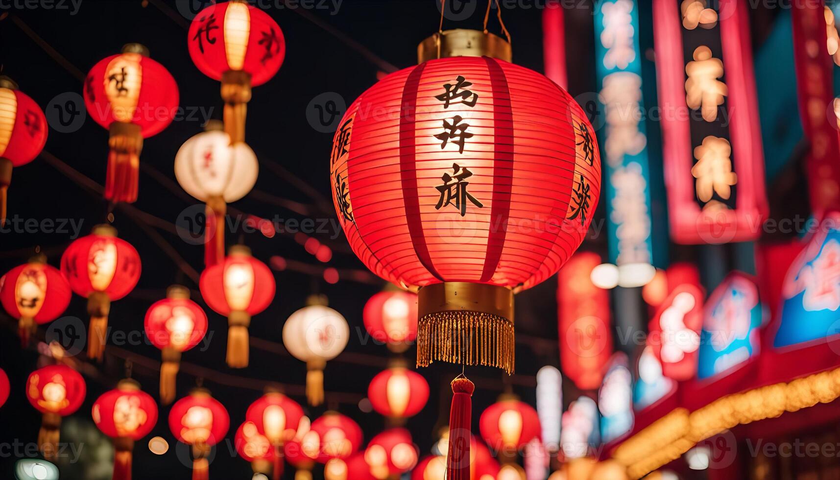 Red Lanterns in Chinatown photo