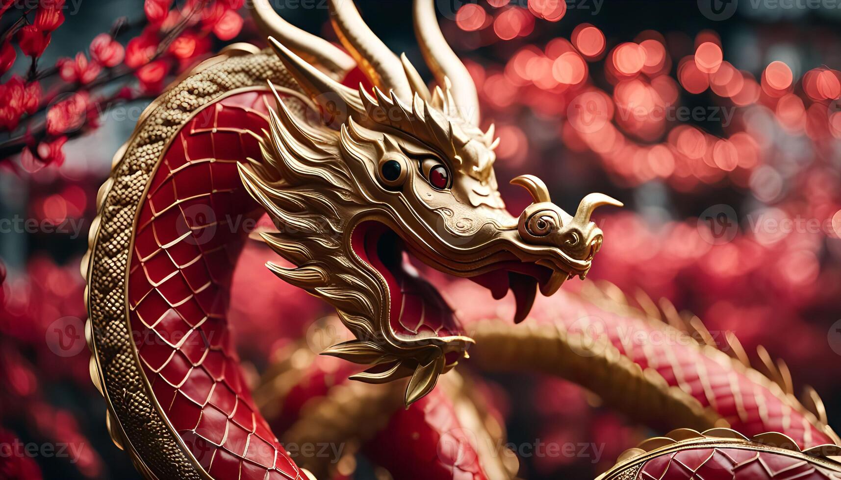 Golden Dragon Statue photo