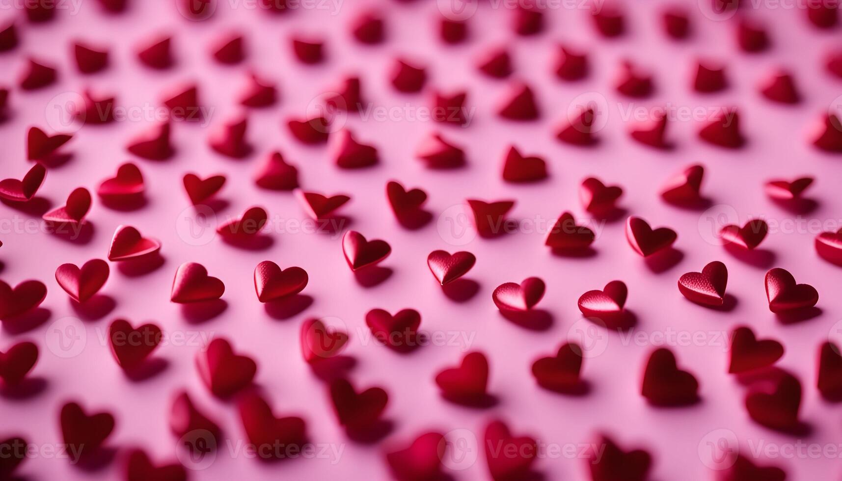 Red Hearts on Pink Background photo