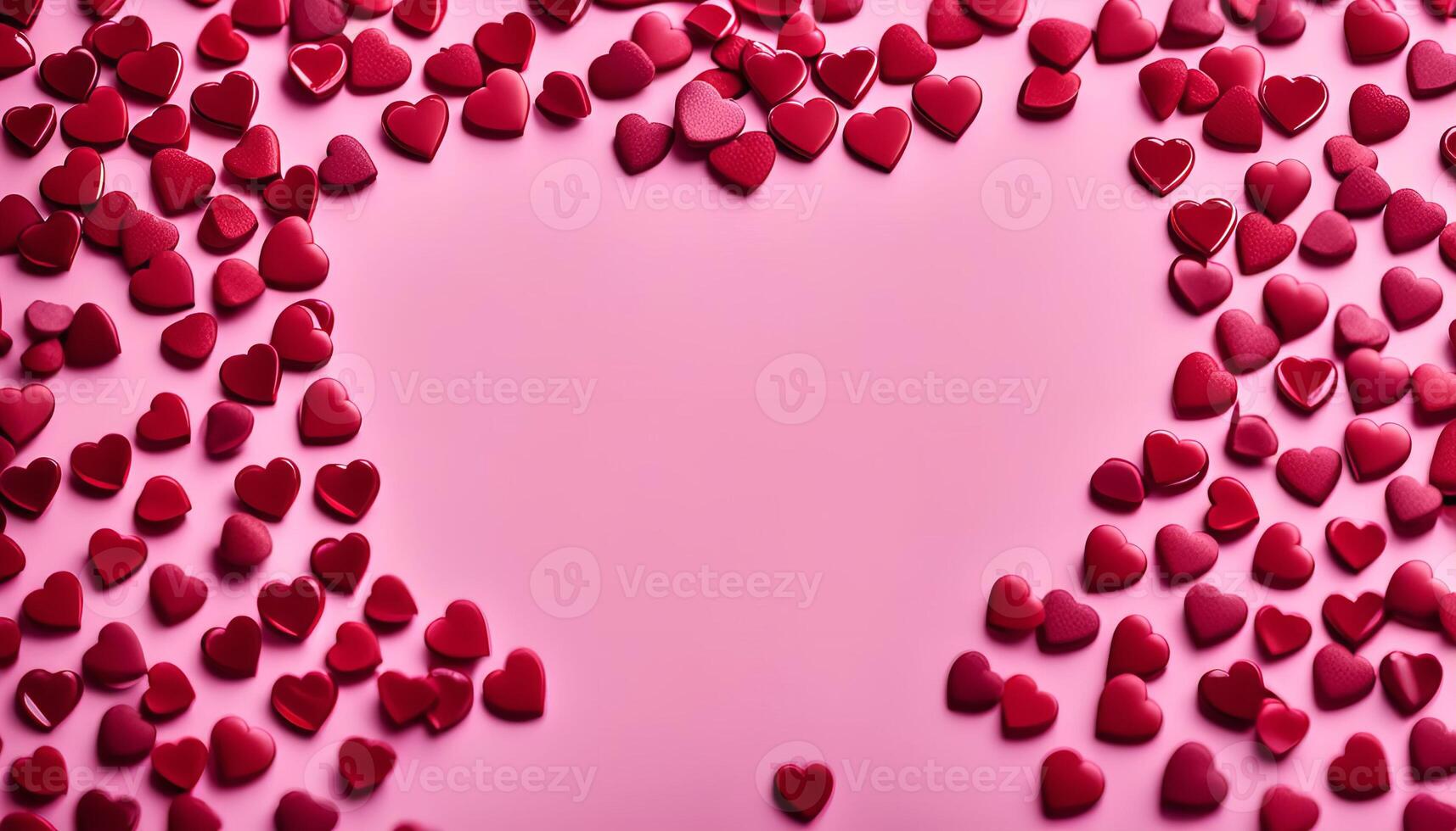 Red Hearts on a Pink Background photo