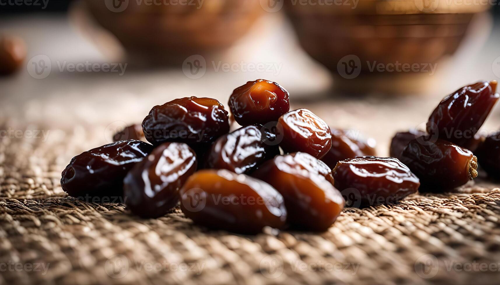 Dates on a Rustic Table photo