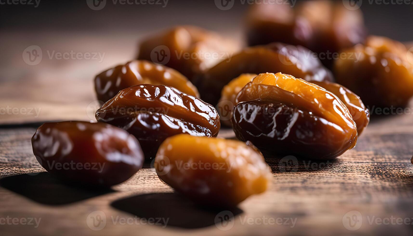 Dates on Wooden Table photo