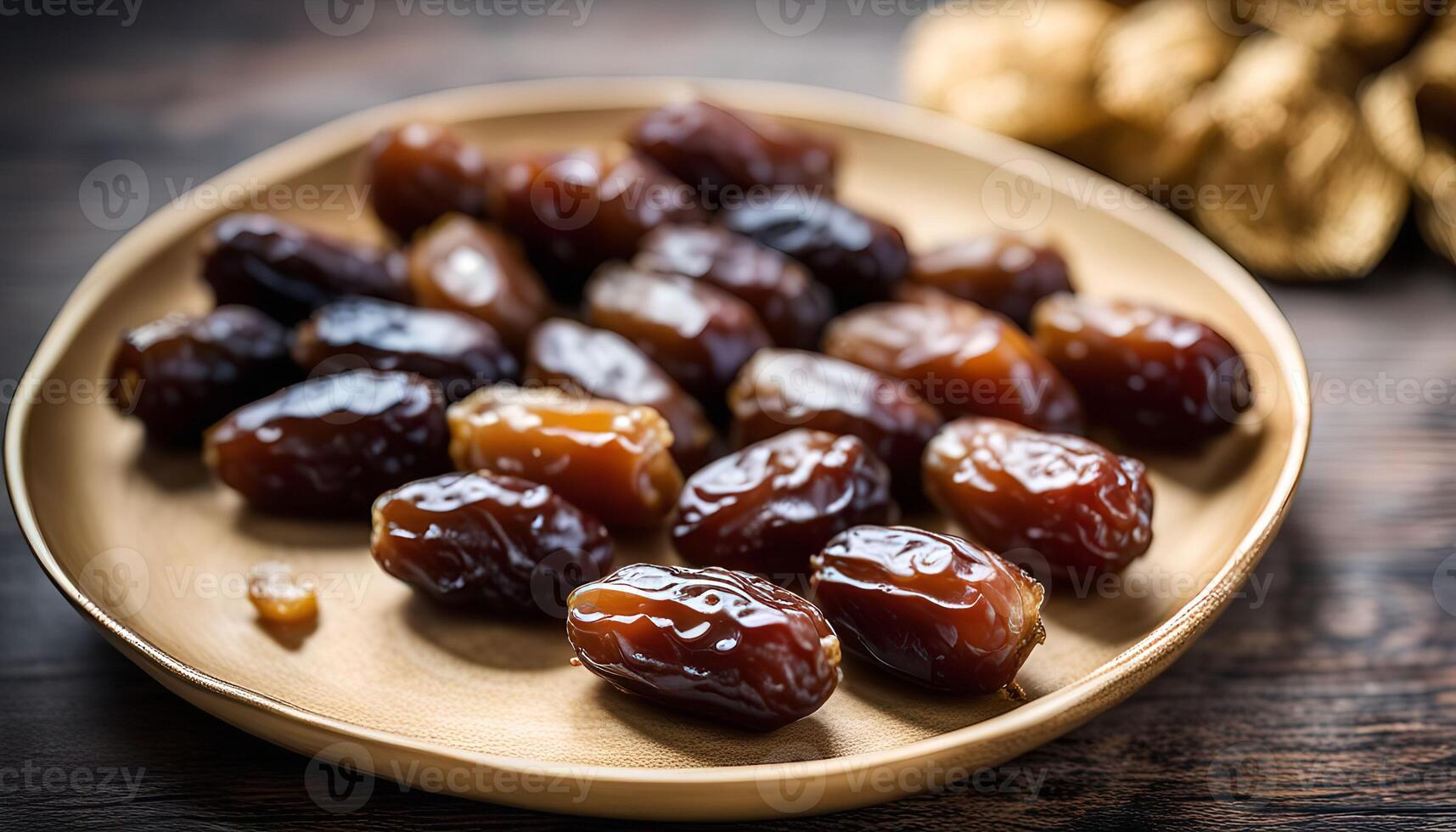 Dates on a Wooden Plate photo