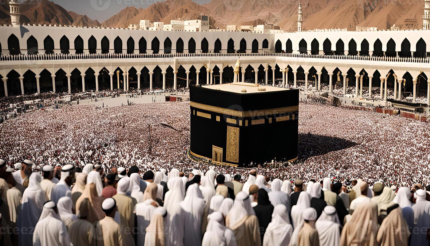 Hajj Pilgrimage at the Kaaba in Mecca photo