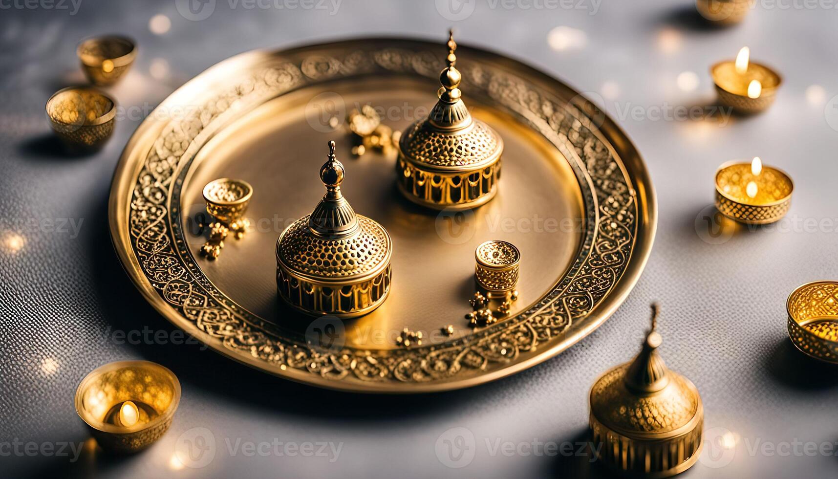 Golden Decorations for a Festive Occasion photo