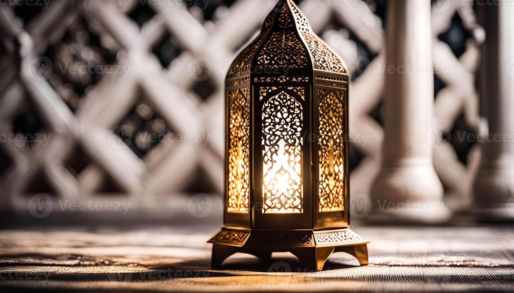 Ornate Lantern with Intricate Design photo