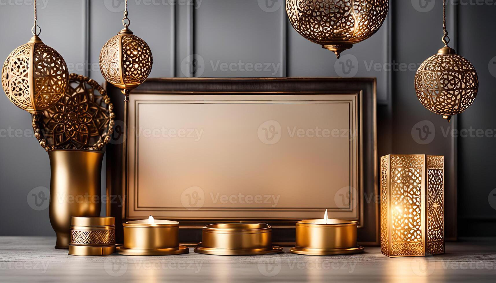 Golden Ramadan Decorations photo