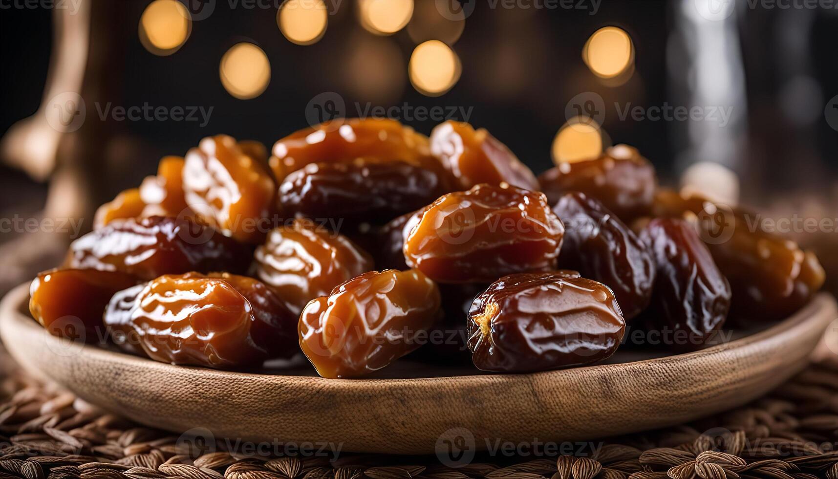 Dates on a Wooden Plate photo
