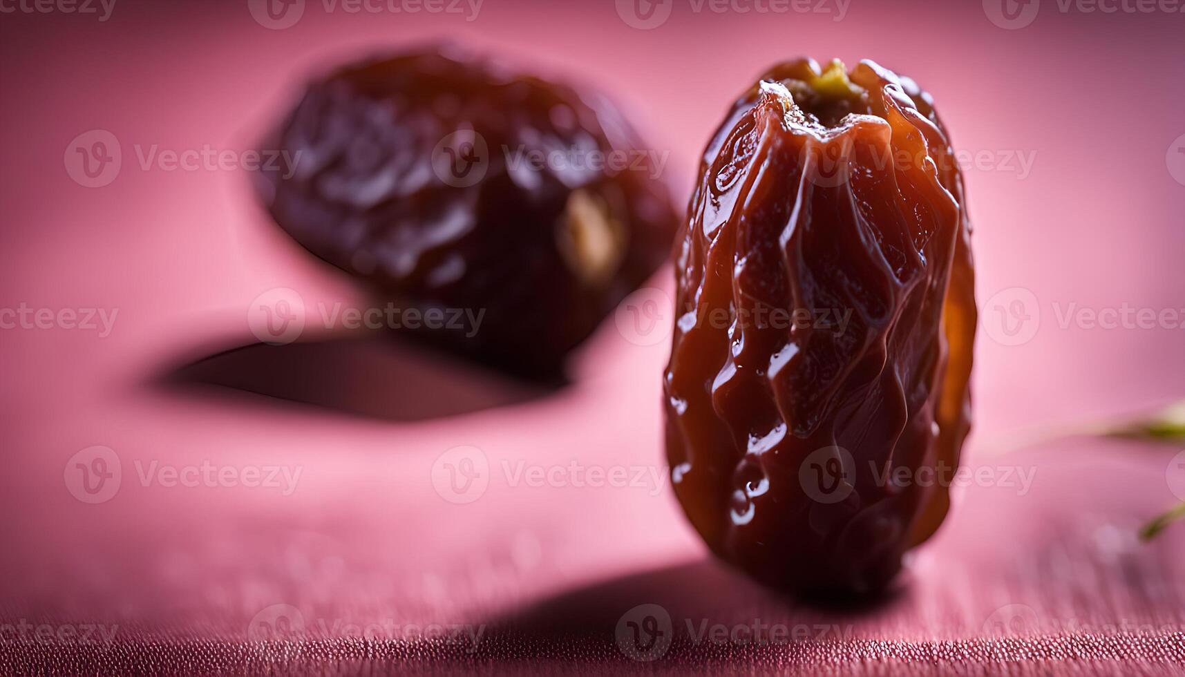 Close-up of Dates on Pink Background photo
