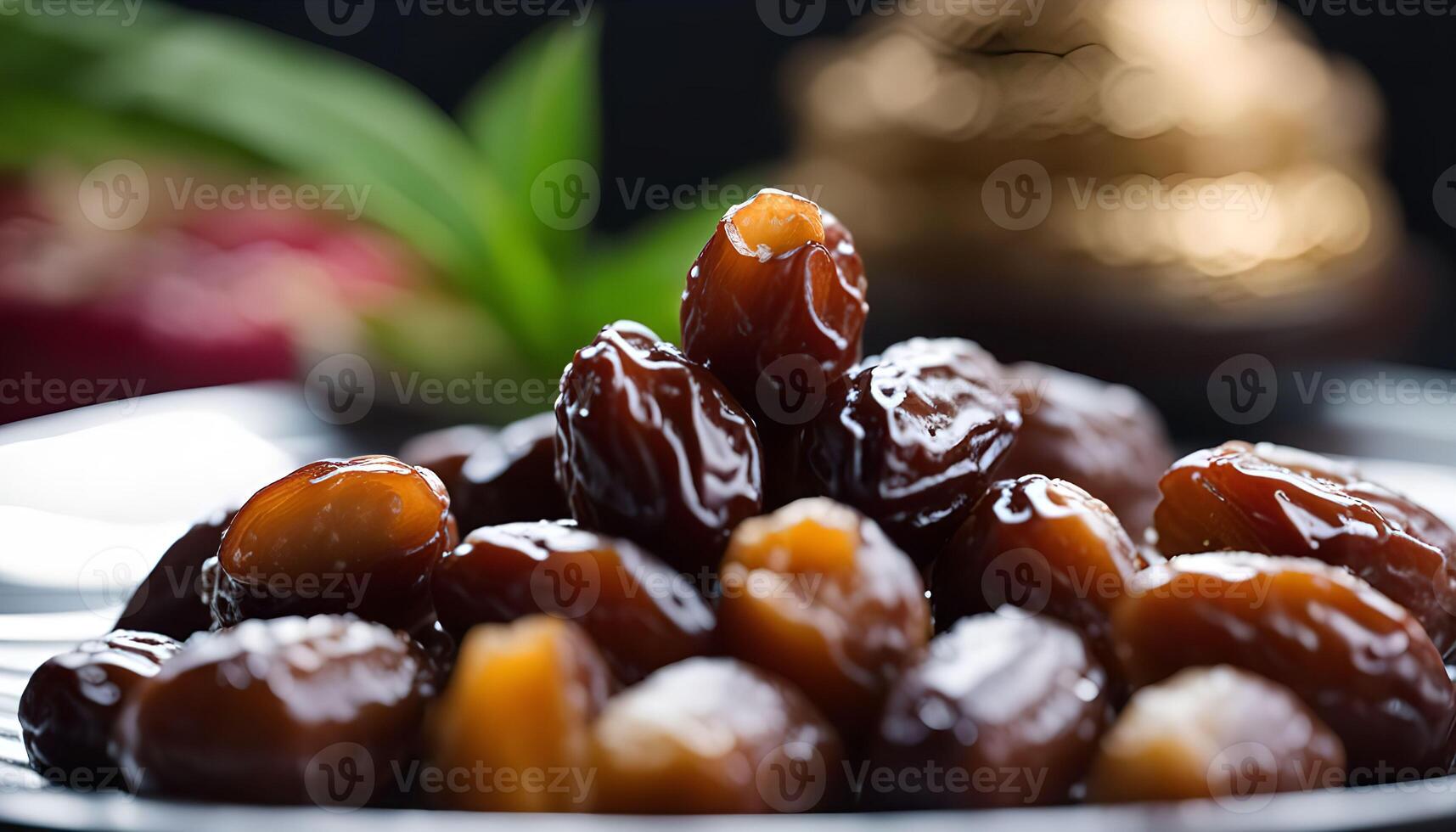 Close-up of Dates on a Plate photo