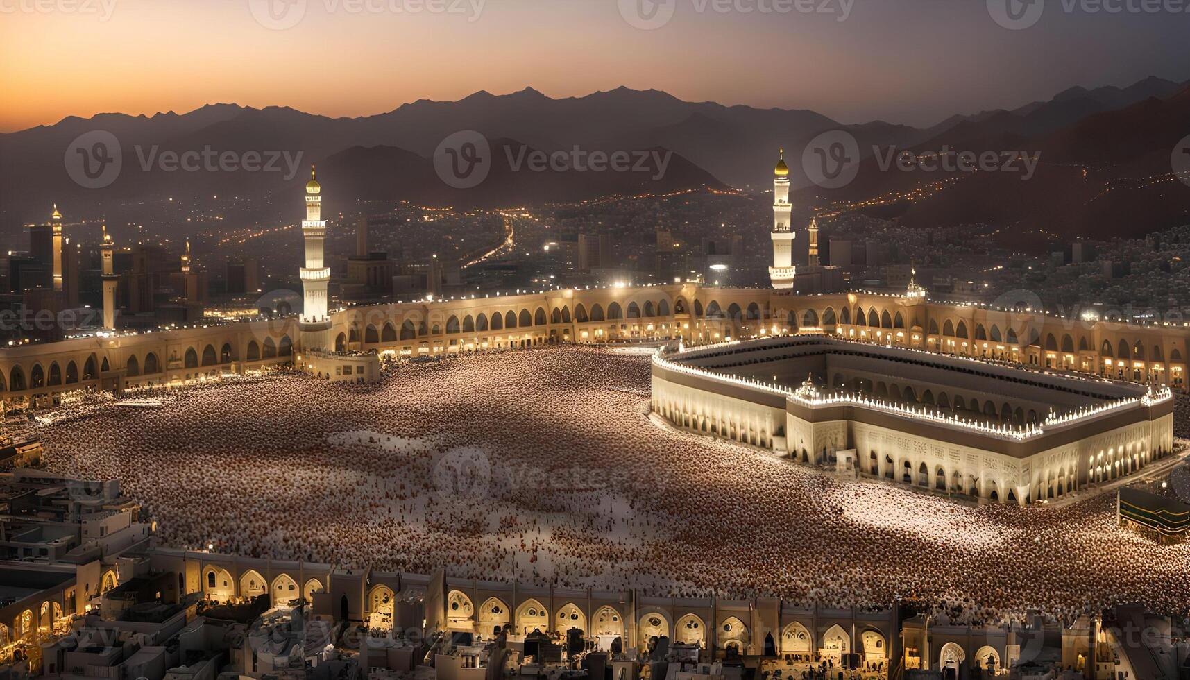 Aerial View of the Masjid al-Haram in Mecca photo