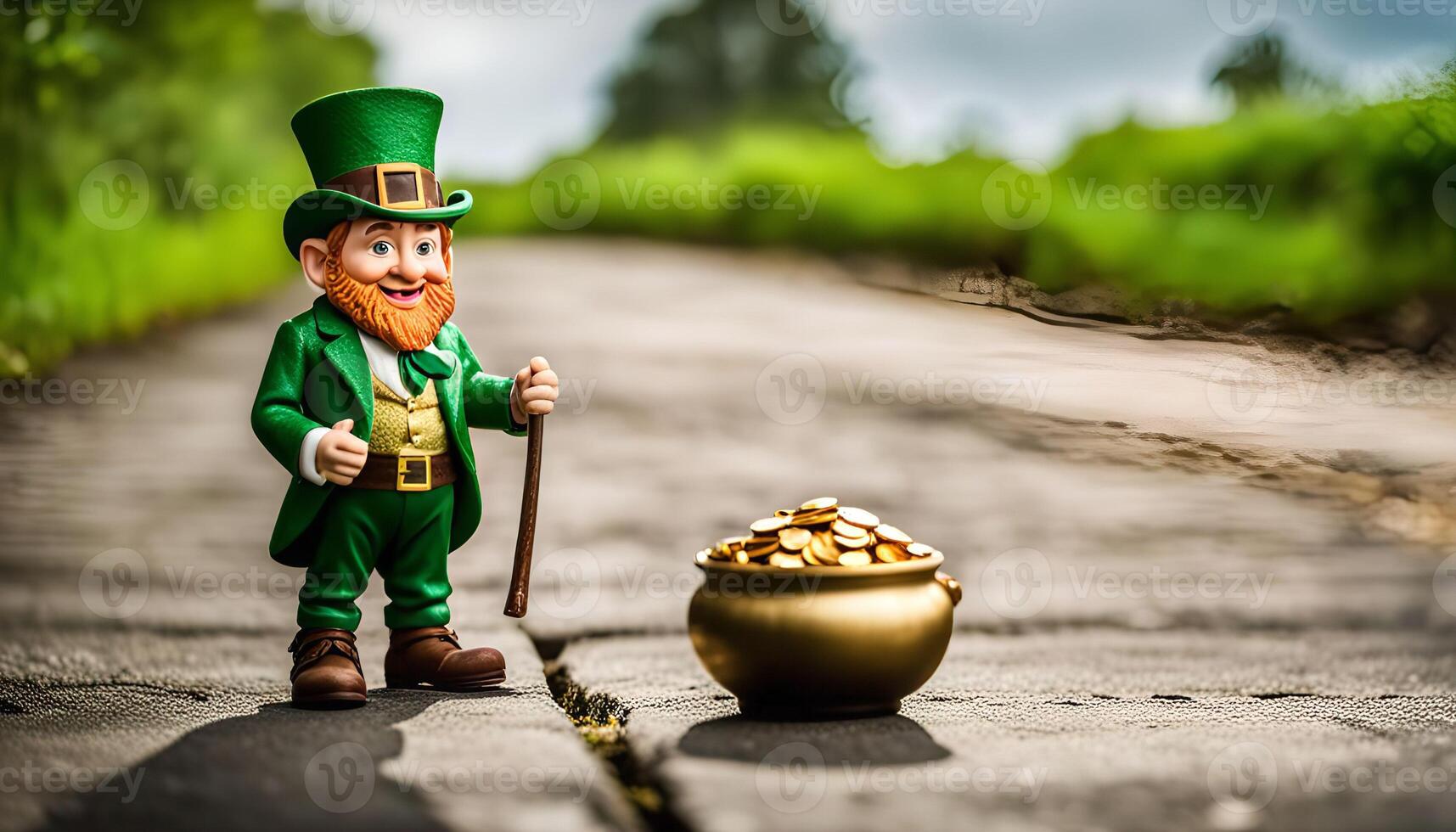 Leprechaun and Pot of Gold photo